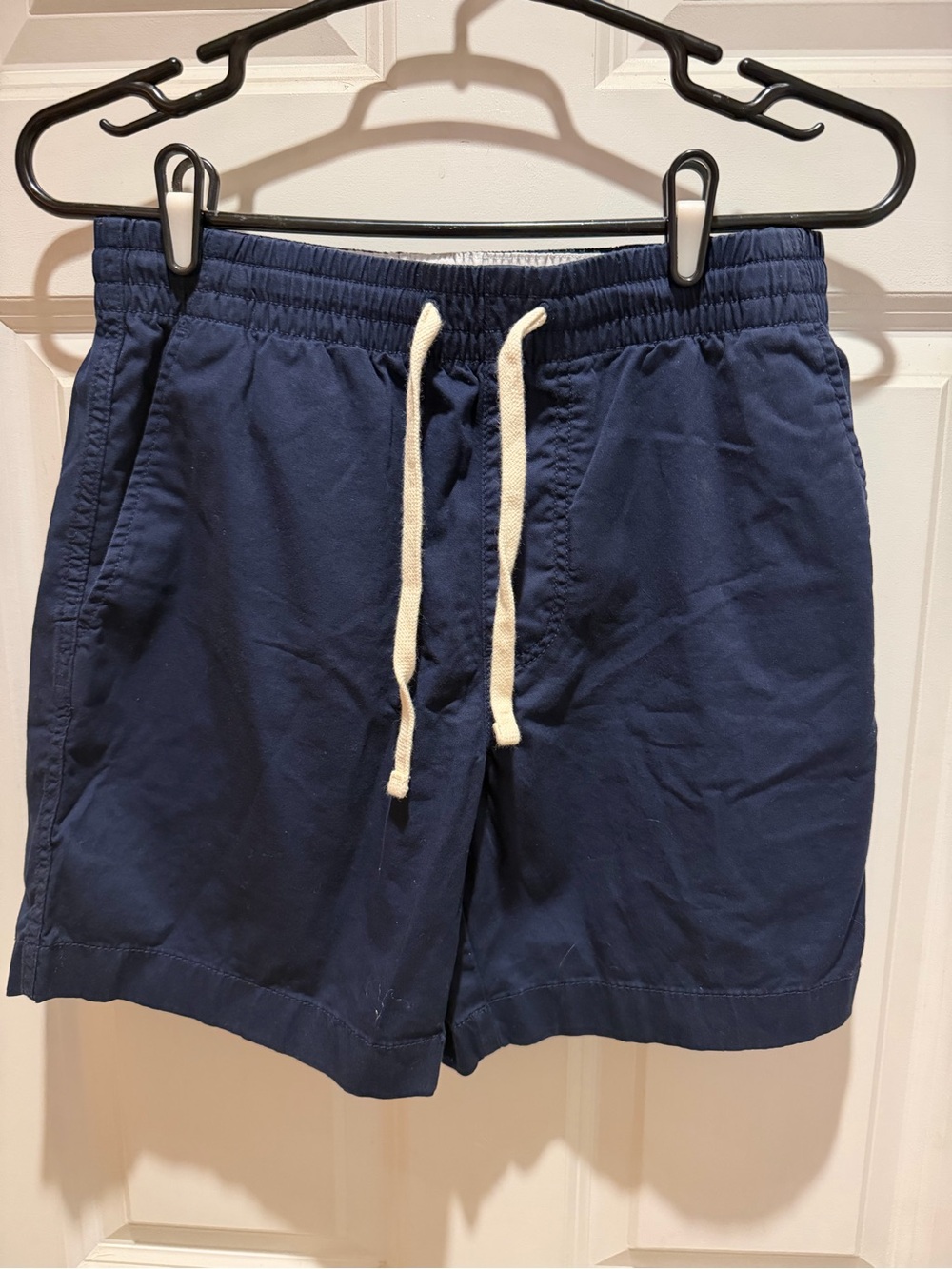 J Crew Men’s Dock Shorts Drawstring Size S Navy